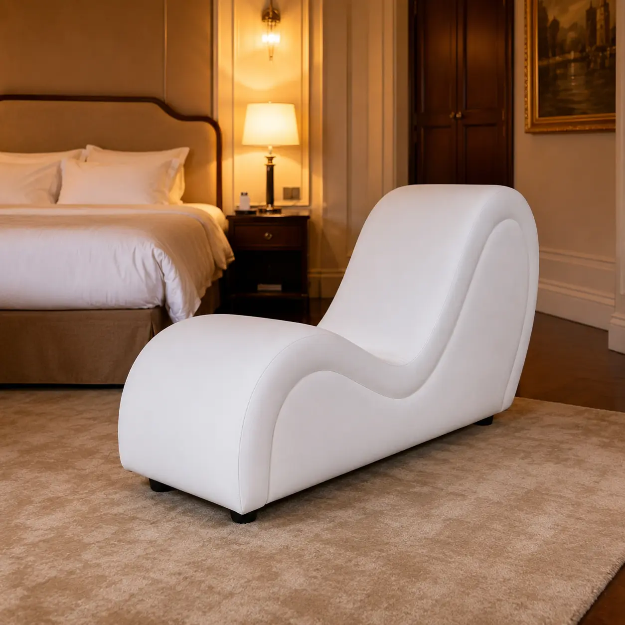 Recamier para Quarto, Motel e Hotel — Branco